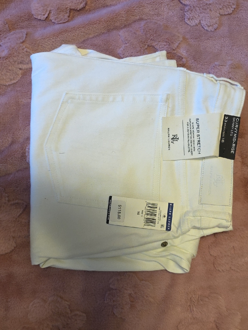 Ralph Lauren Women’s White Skinny Jeans — Super Stretch